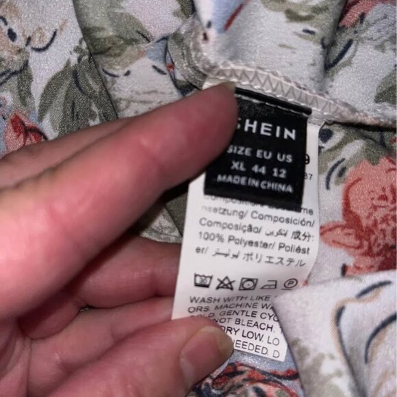 Floral Print Cold Shoulder Summer Blouse, size 12 - Picture 6 of 10